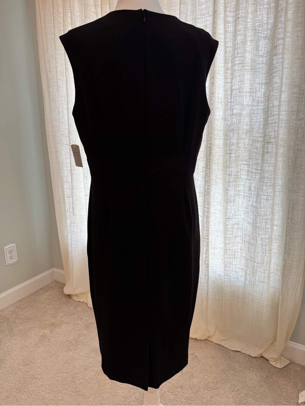 NEW Kasper Black Shift Dress Size 12 - Picture 3 of 6